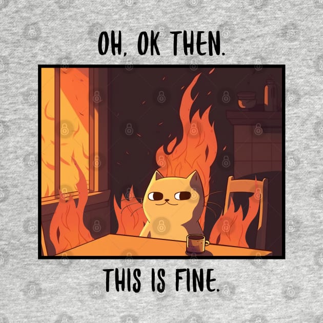 this is fine cat parody by hunnydoll